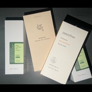 Sunscreens available on ig @kbeautyproducts.co